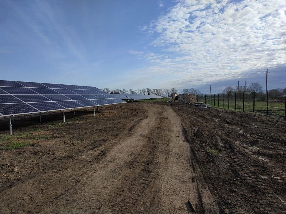 Solární elektrárna o výkonu 5,54 MW region Dnipro, UA