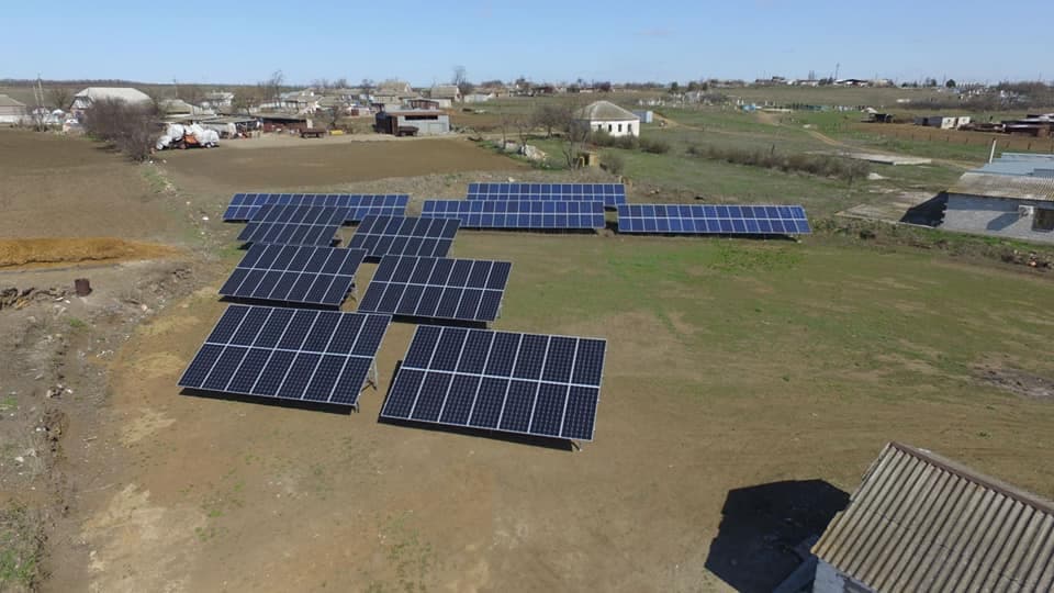 Solární elektrárna na zemní vruty Kremenivce, UA