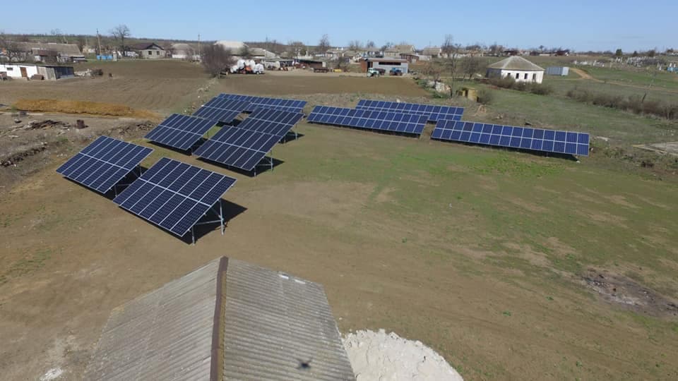 Solární elektrárna na zemní vruty Kremenivce, UA