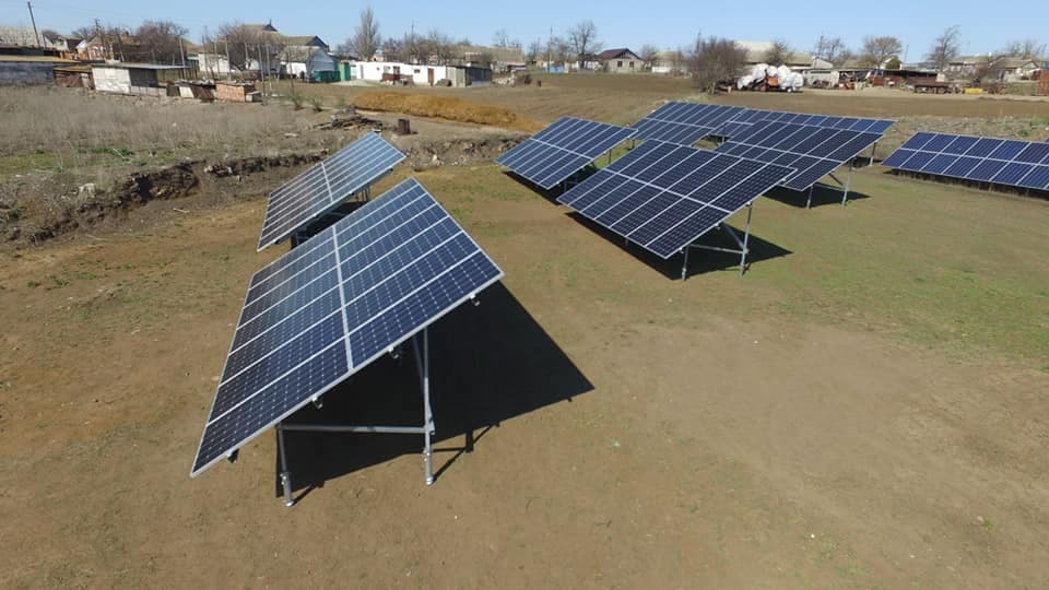 Solární elektrárna na zemní vruty Kremenivce, UA